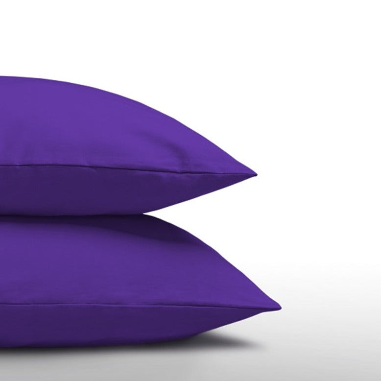 Cotton Pillowcases - 60x70  -  set of 2 - Purple