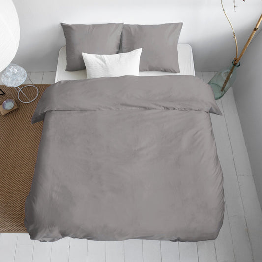 Satin Cotton Duvet Cover grey