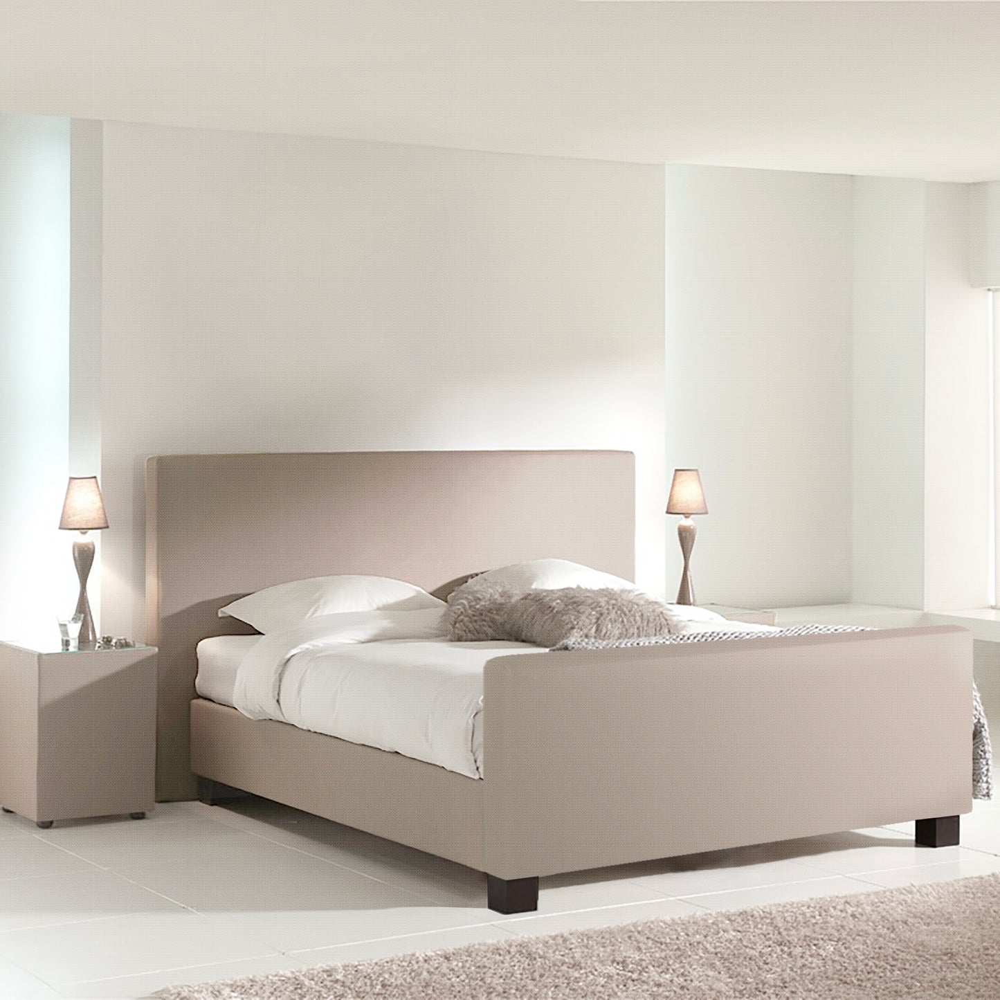 Boxspring Larssen fixe avec pied de lit